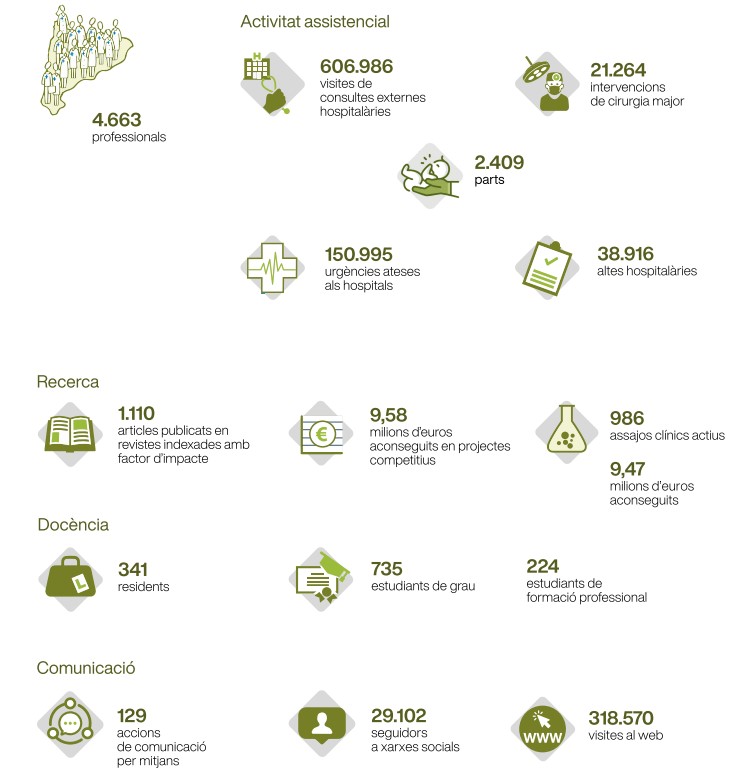 infografia amb dades d'activitat de l'Hospital